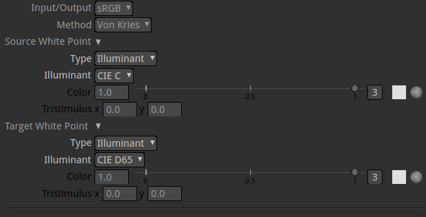 LinearChroma node parameters